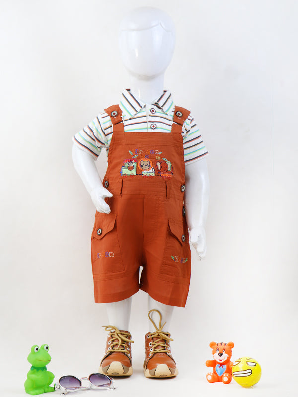 NBS07 TG Newborn Baba Romper 3Mth - 9Mth Rust