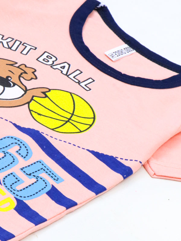 TG Kids Suit 1Yrs - 4Yrs Baskit Ball Light Pink