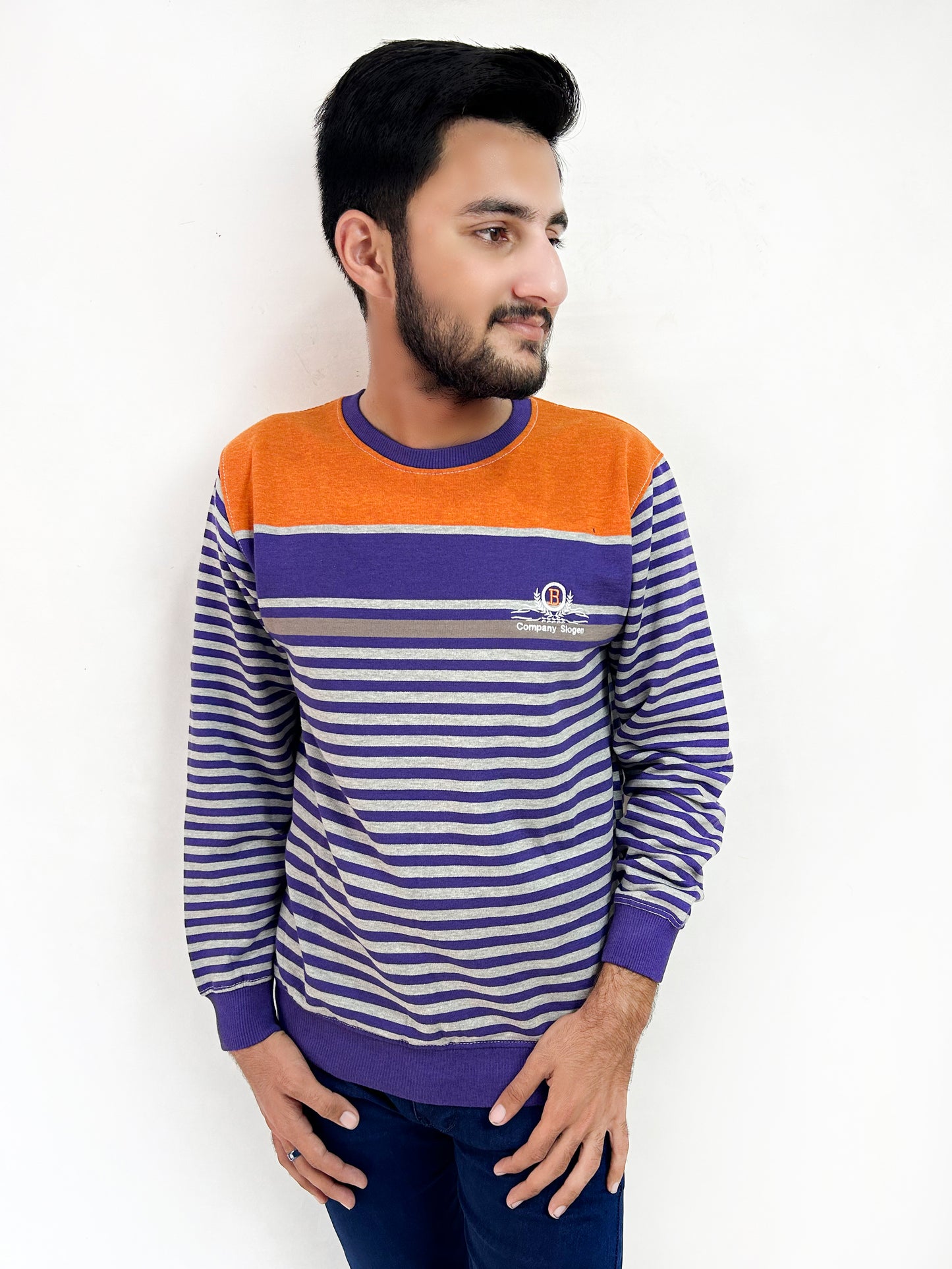 Purple Sweatshirt For Men's MSS10