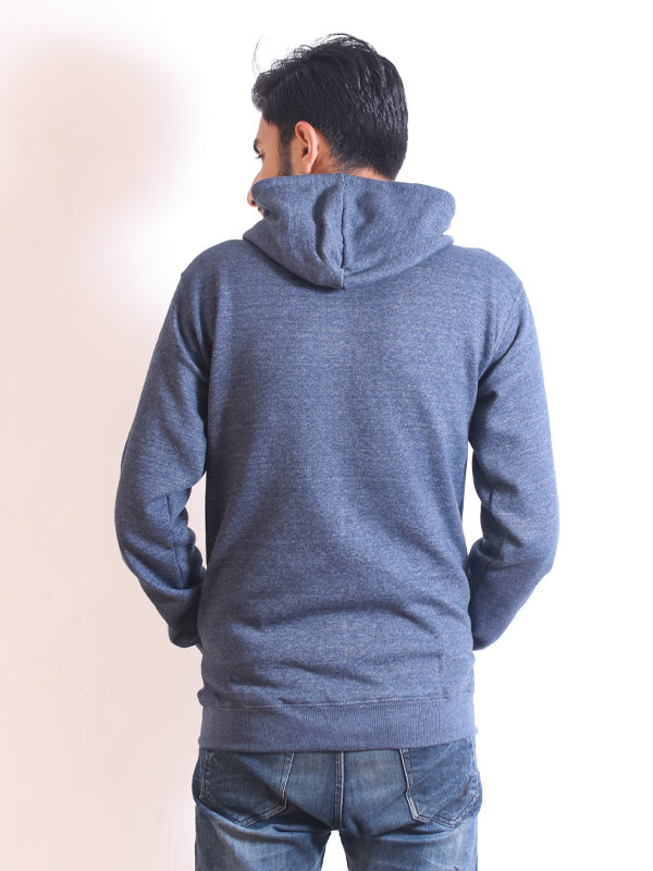 MH02 Unisex Plain Pullover Hoodie Blue