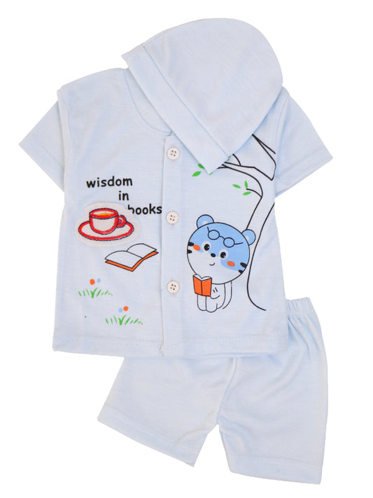NBS06 HG Newborn Baba Suit 0Mth - 3Mth Book Light Blue