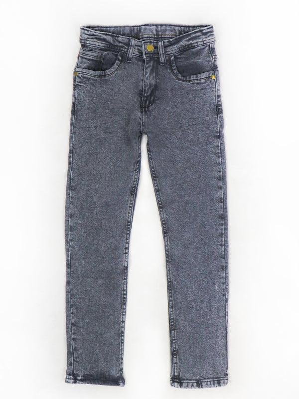 BJ04 SI Boys Stretchable Denim Jeans 12Yrs - 16Yrs Light Grey