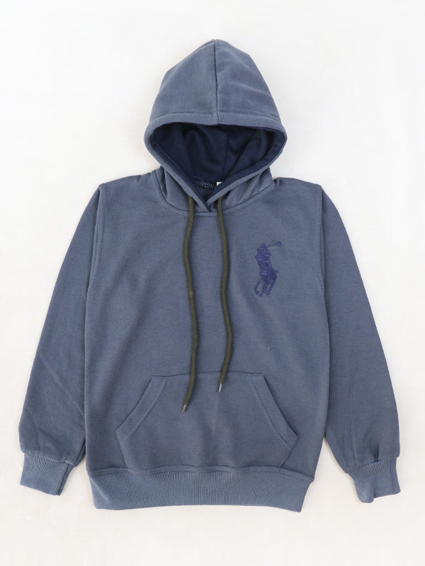 KH13 Kids Pullover Hoodie 4Yrs - 9Yrs Polo Grey