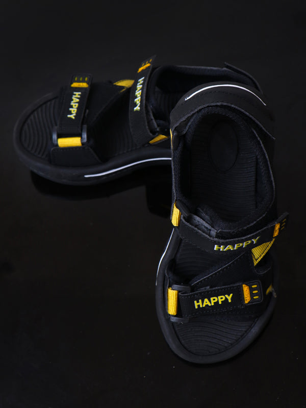 BSD52 Boys Sandal 8Yrs - 17Yrs Happy Black