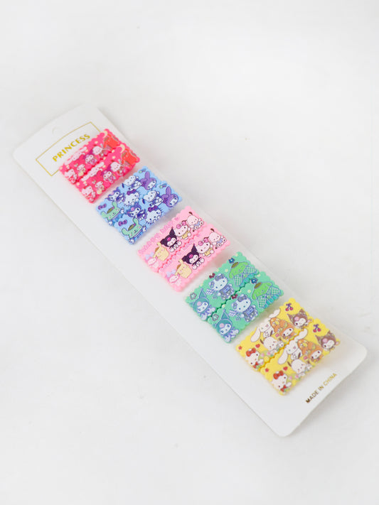 GHC15 Pack of 10 Hair Clip for Girls Hello Kitty