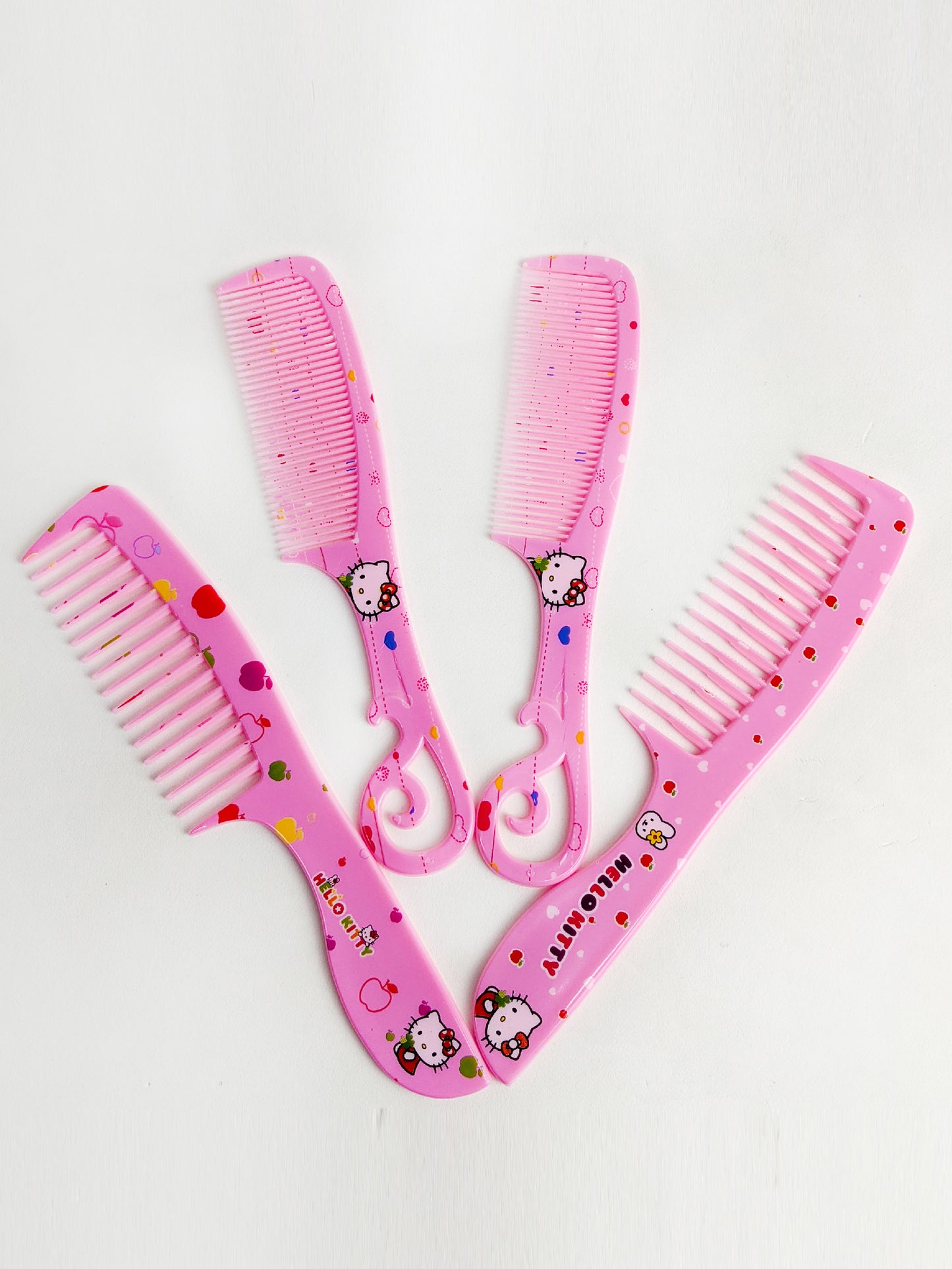 Pack Of 4 Pink Hair Combs