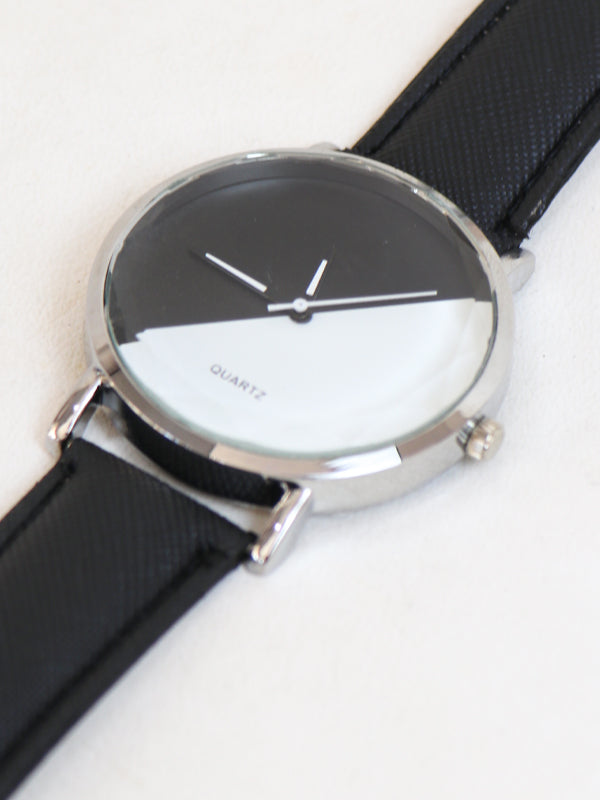 MW01 Men's 2-Color Design Watch Black