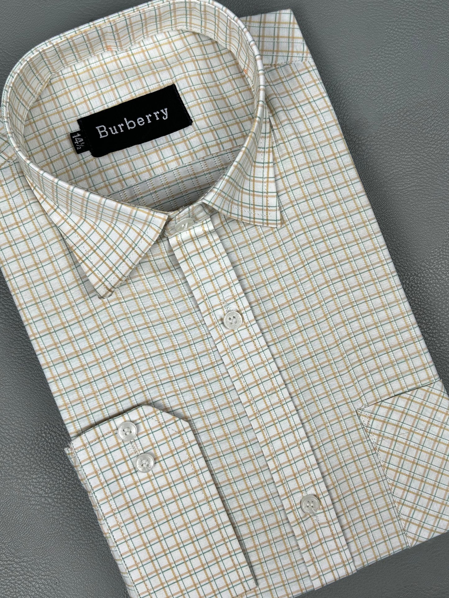 BG Small Checks Formal Dress Shirt For Men AZ MFS201