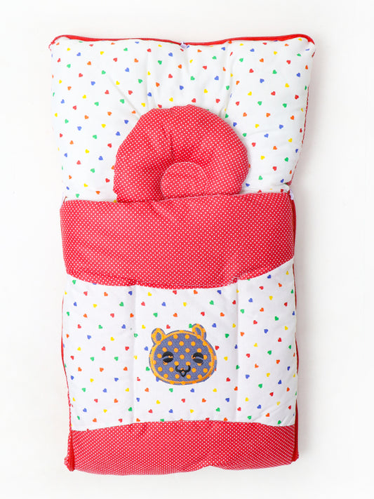 2Pcs Newborn Baby Quilted Sleeping Bag Red