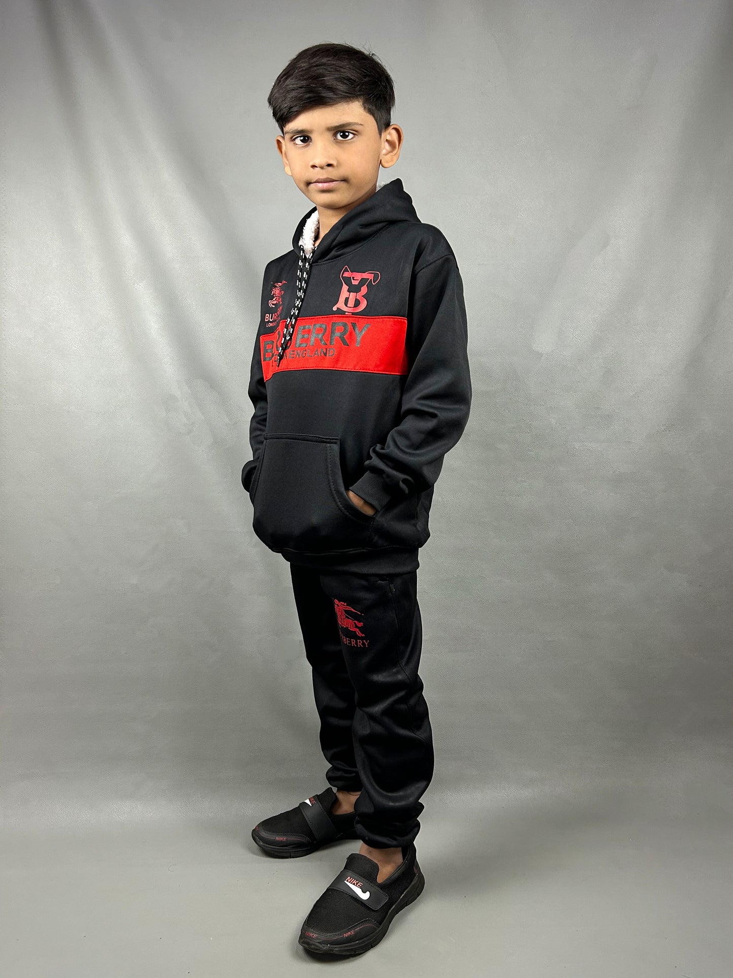 7Yr - 11Yrs Black Track Suit For Boys AH KTR35