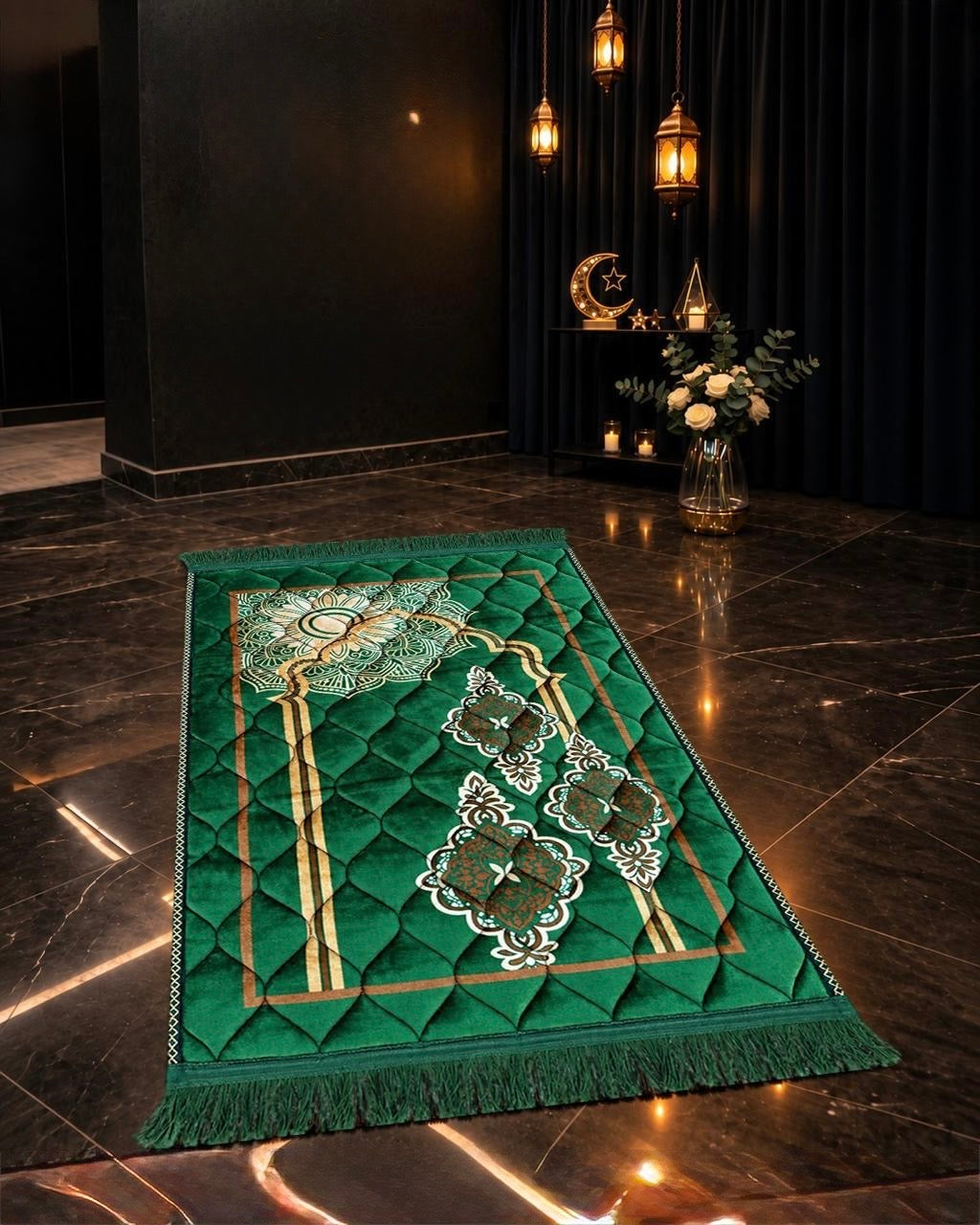 Green Jae-Namaz / Prayer Mat 70 x 105 Multidesign JAE11