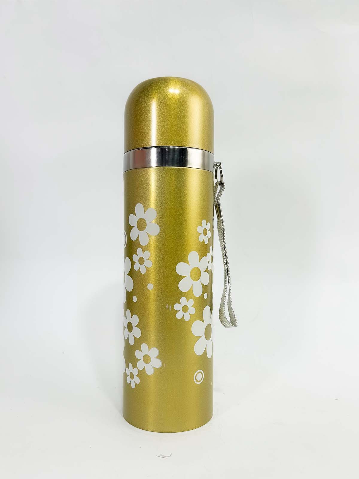 Floral Golden Stainless Steel Bottle 500ML D-60