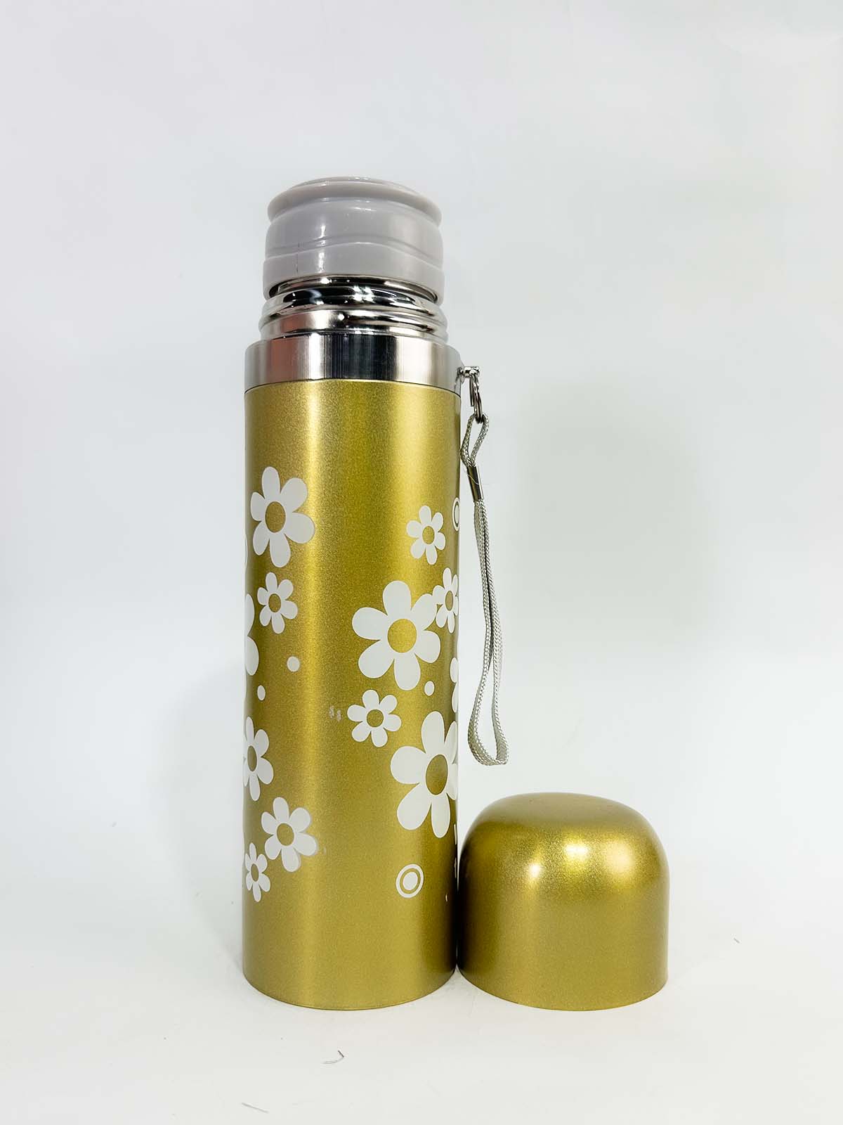 Floral Golden Stainless Steel Bottle 500ML D-60