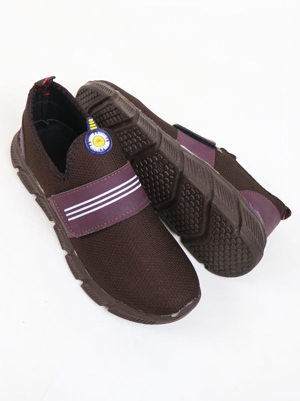 MJS02 Men's Casual Jogger Shoes Dark Brown