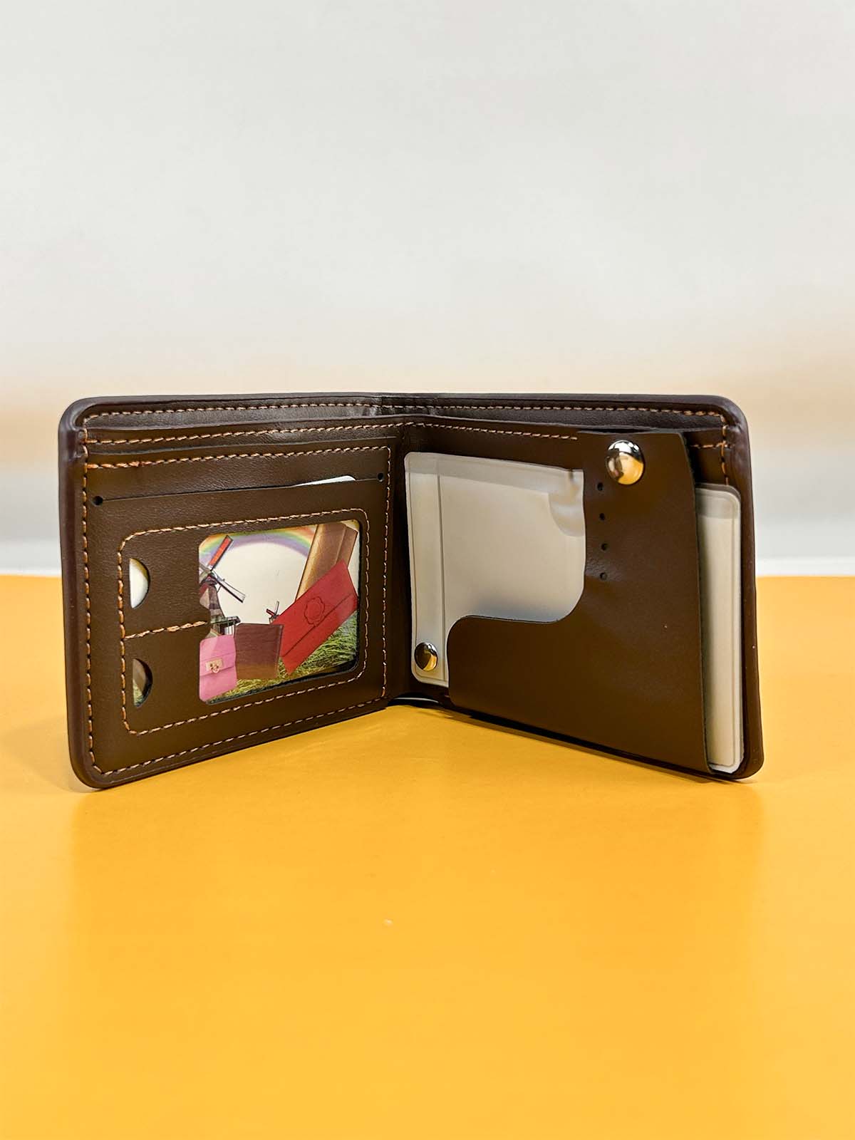 Brown Syn-Leather Wallet For Men MW61