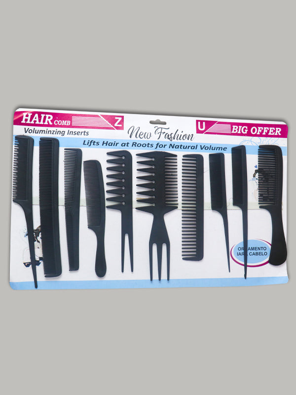 Pack Of 10 Professional Styling Comb Set