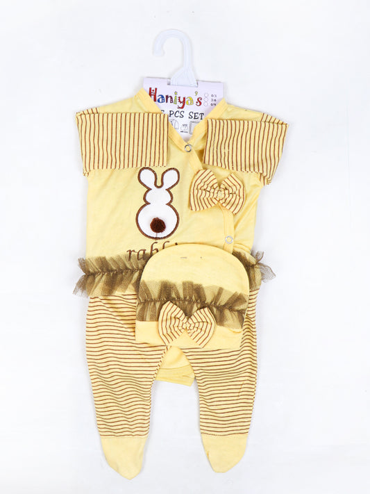NBGS05 Newborn 5Pcs Gift Set 0Mth - 3Mth Rabbit Yellow