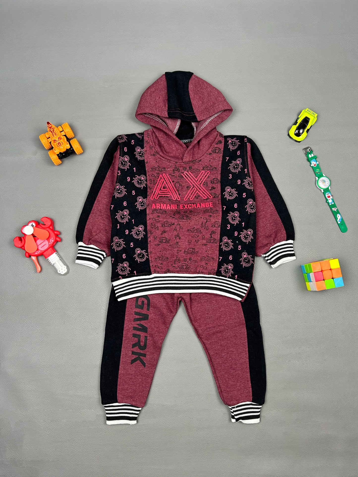 2Yr - 5Yrs AX Maroon Suit For Kids RZ BS180