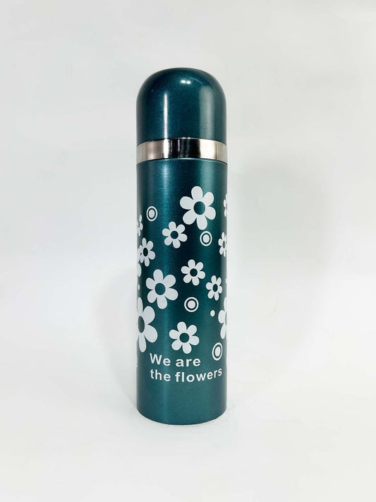 Floral Green Stainless Steel Bottle 500ML D-62
