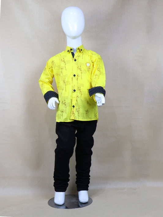 BCS8 MG Boys Casual Shirt 5Yrs - 10Yrs Yellow