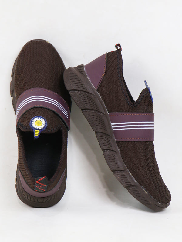 MJS02 Men's Casual Jogger Shoes Dark Brown