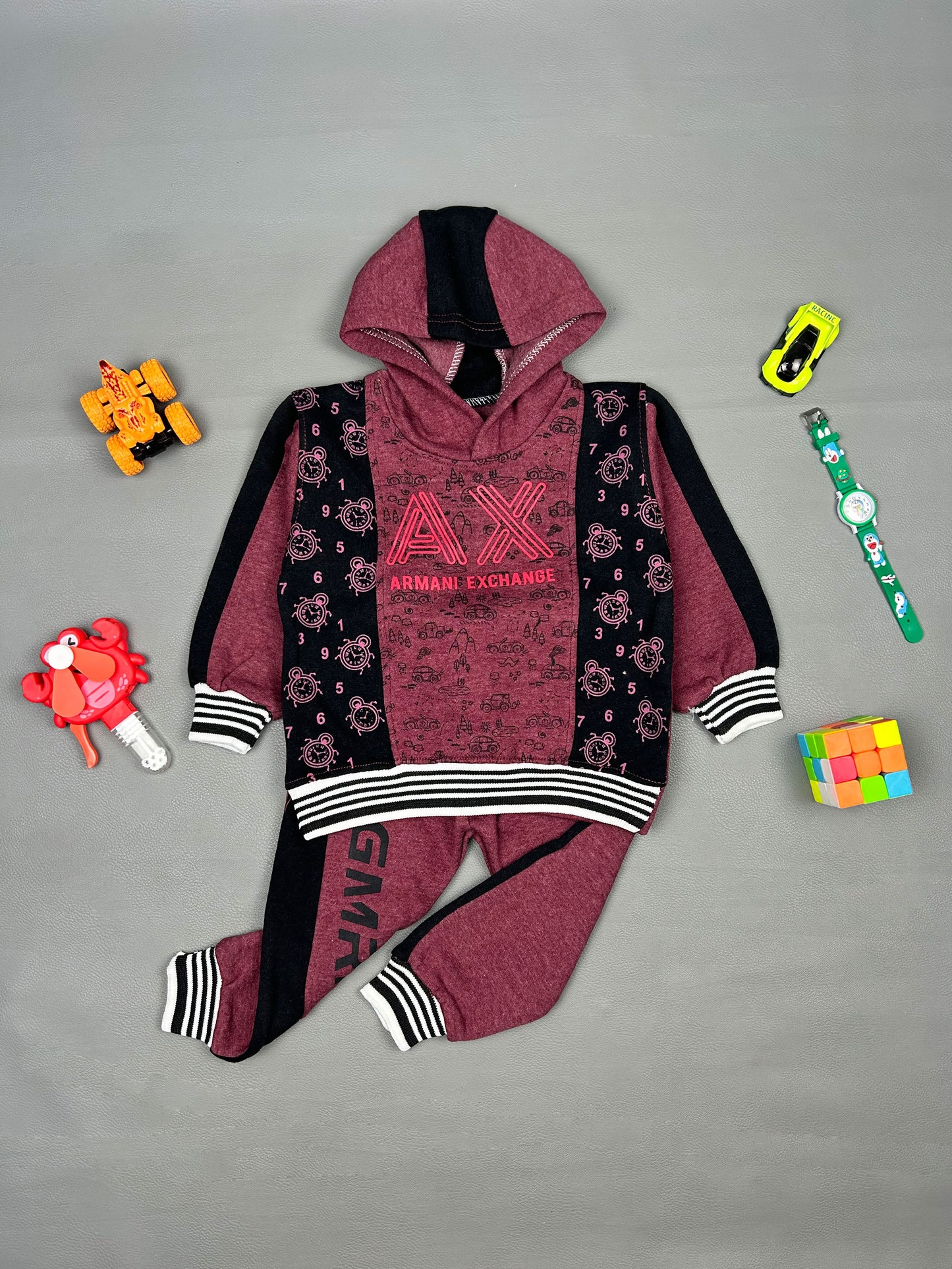 2Yr - 5Yrs AX Maroon Suit For Kids RZ BS180