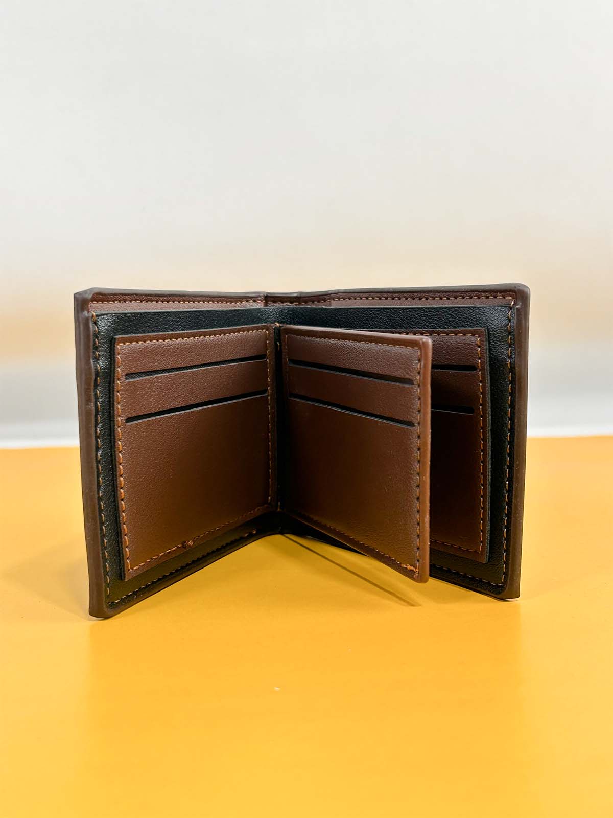 Black Syn-Leather Wallet For Men MW64