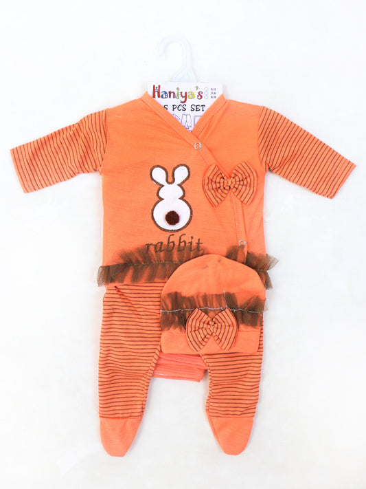 NBGS05 Newborn 5Pcs Gift Set 0Mth - 3Mth Rabbit Orange