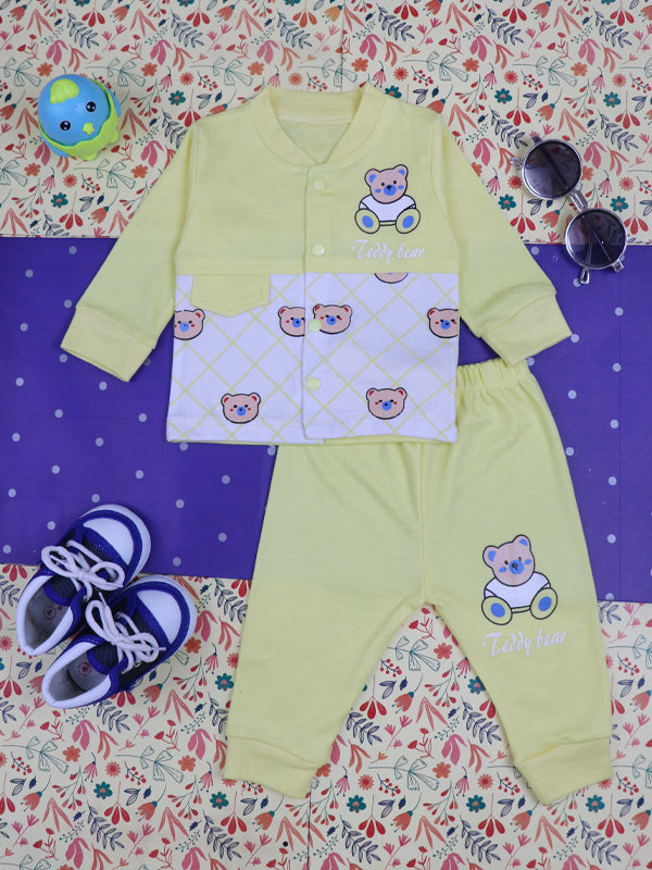 0Mth - 9Mth Teddy Yellow Baba Suit For Newborns BG NBS76