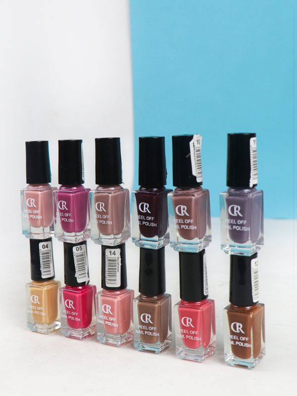 Peel Off Nail Paint Pack of 12 Pcs