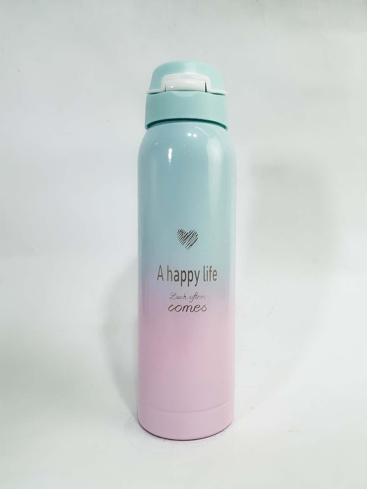 Smile Blue Stainless Steel Bottle 500ML D-65