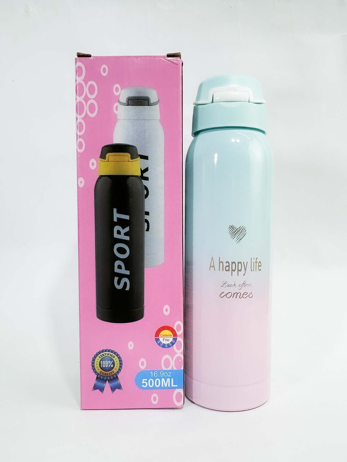 Smile Blue Stainless Steel Bottle 500ML D-65