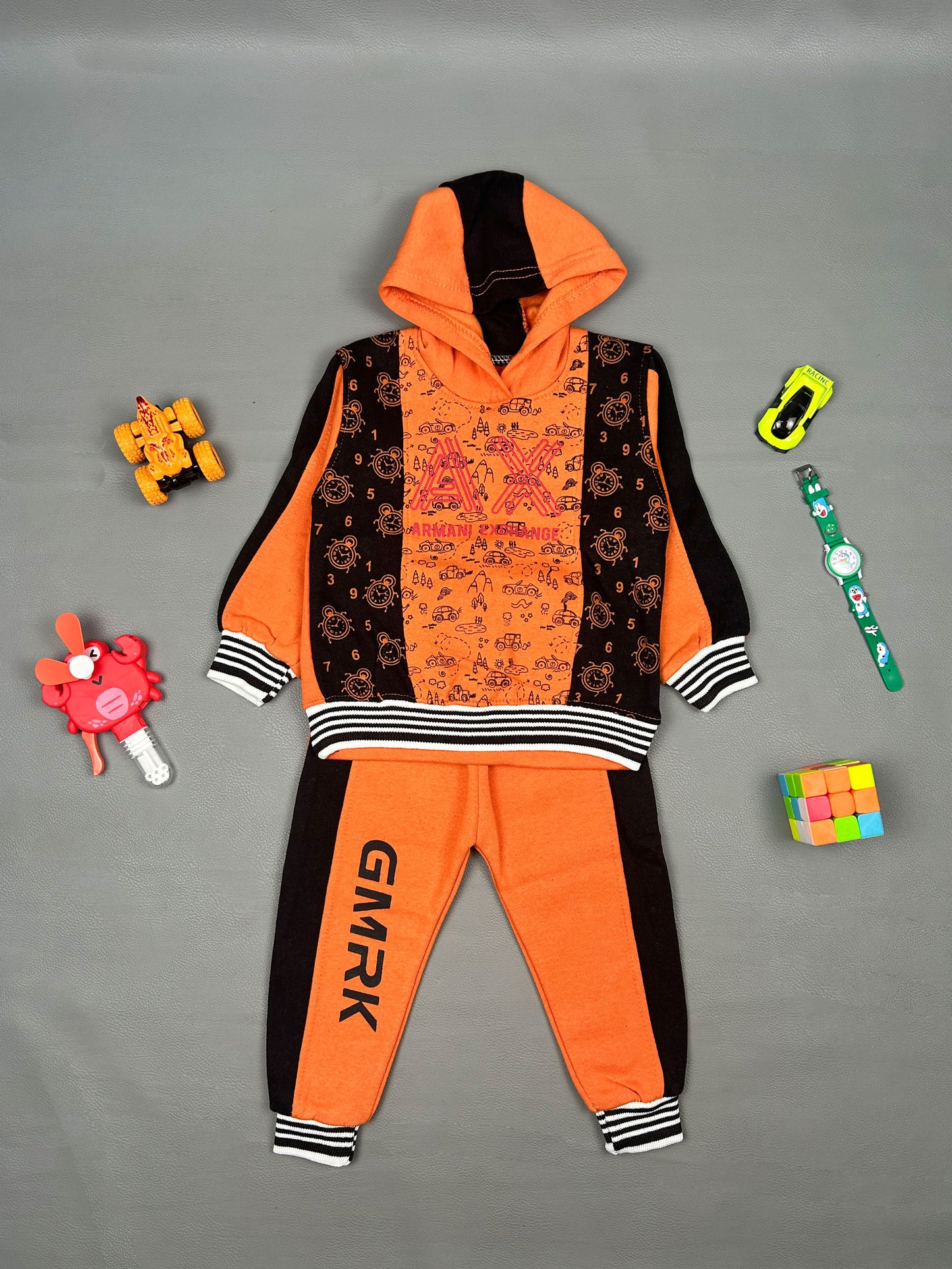 2Yr - 5Yrs AX Orange Suit For Kids RZ BS181