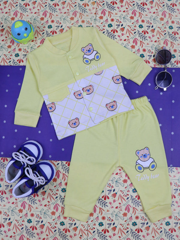 0Mth - 9Mth Teddy Yellow Baba Suit For Newborns BG NBS76