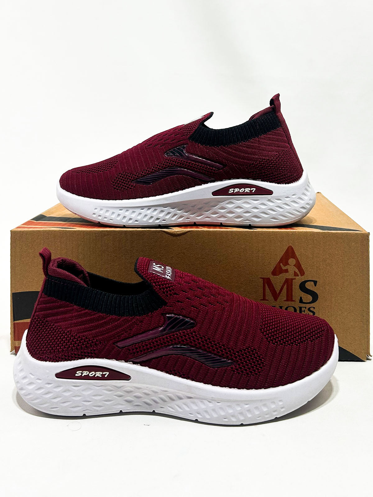 Burgundy Red Sneakers For Women/Girls GWS66