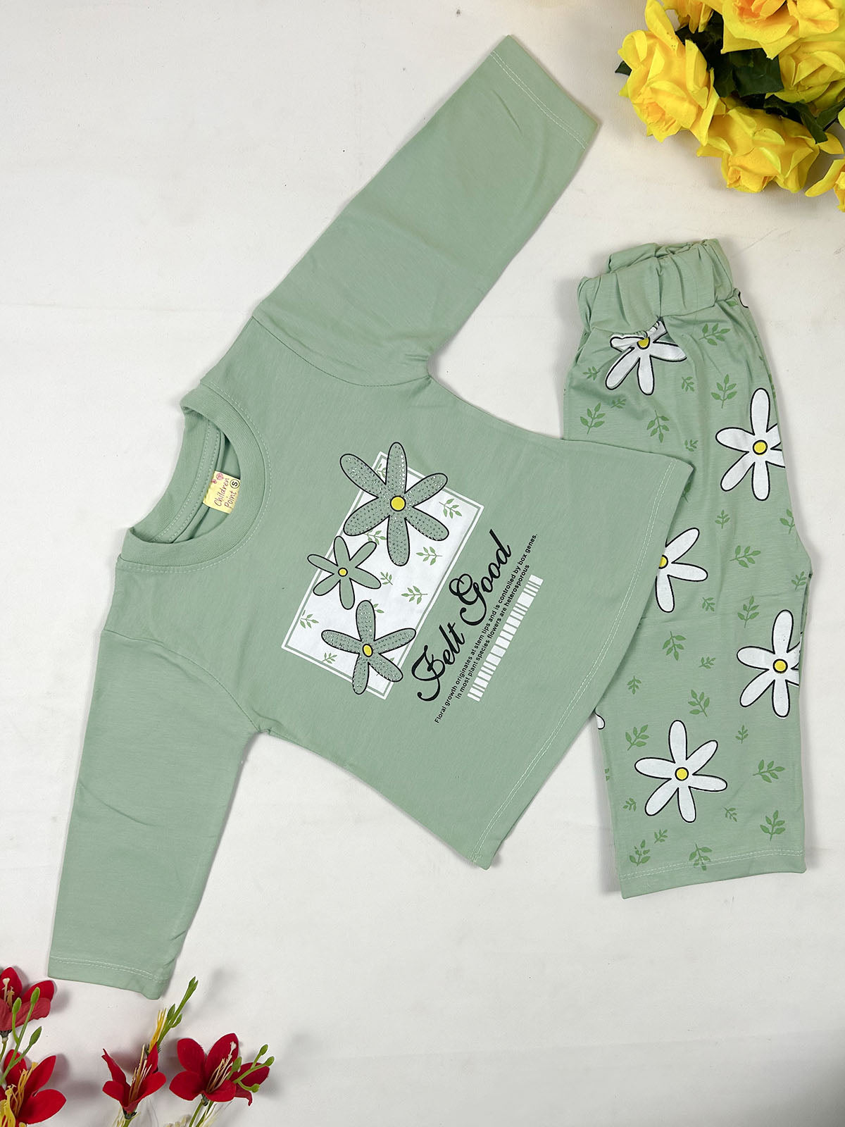 1Yr - 4Yrs Green Suit For Girls GS602
