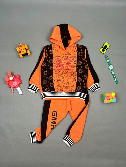 2Yr - 5Yrs AX Orange Suit For Kids RZ BS181