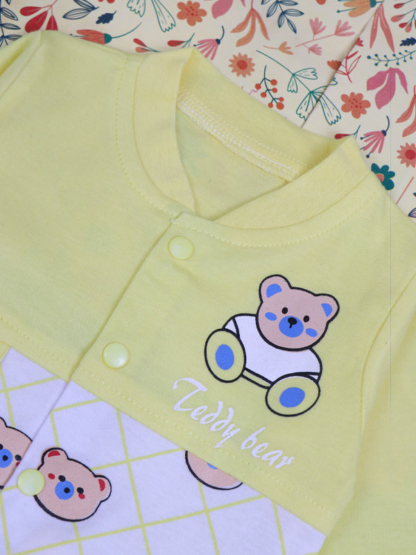 0Mth - 9Mth Teddy Yellow Baba Suit For Newborns BG NBS76