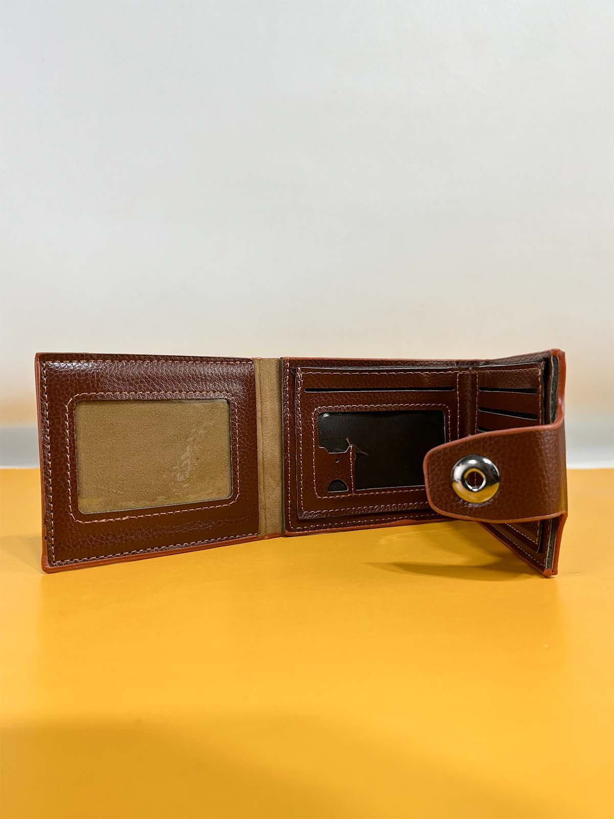 Brown Syn-Leather Wallet For Men MW66