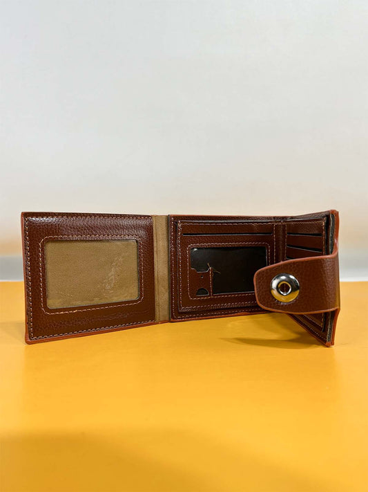 Brown Syn-Leather Wallet For Men MW66