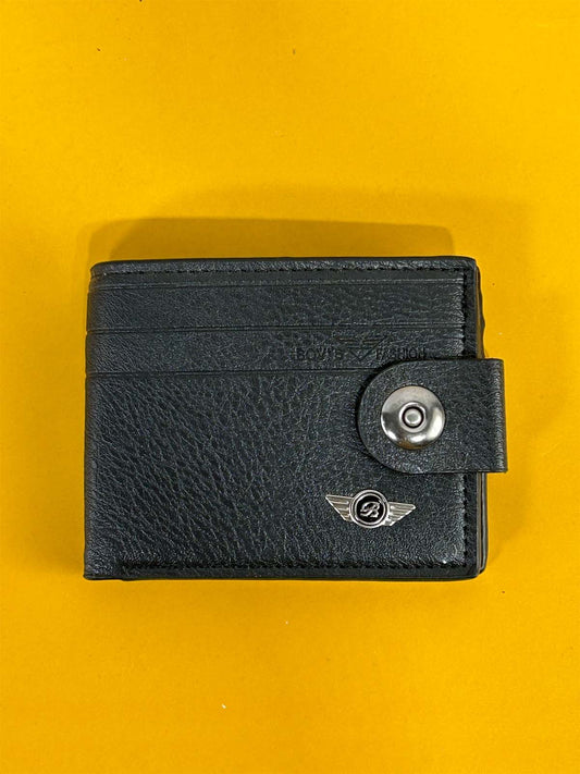 Black Syn-Leather Wallet For Men MW67