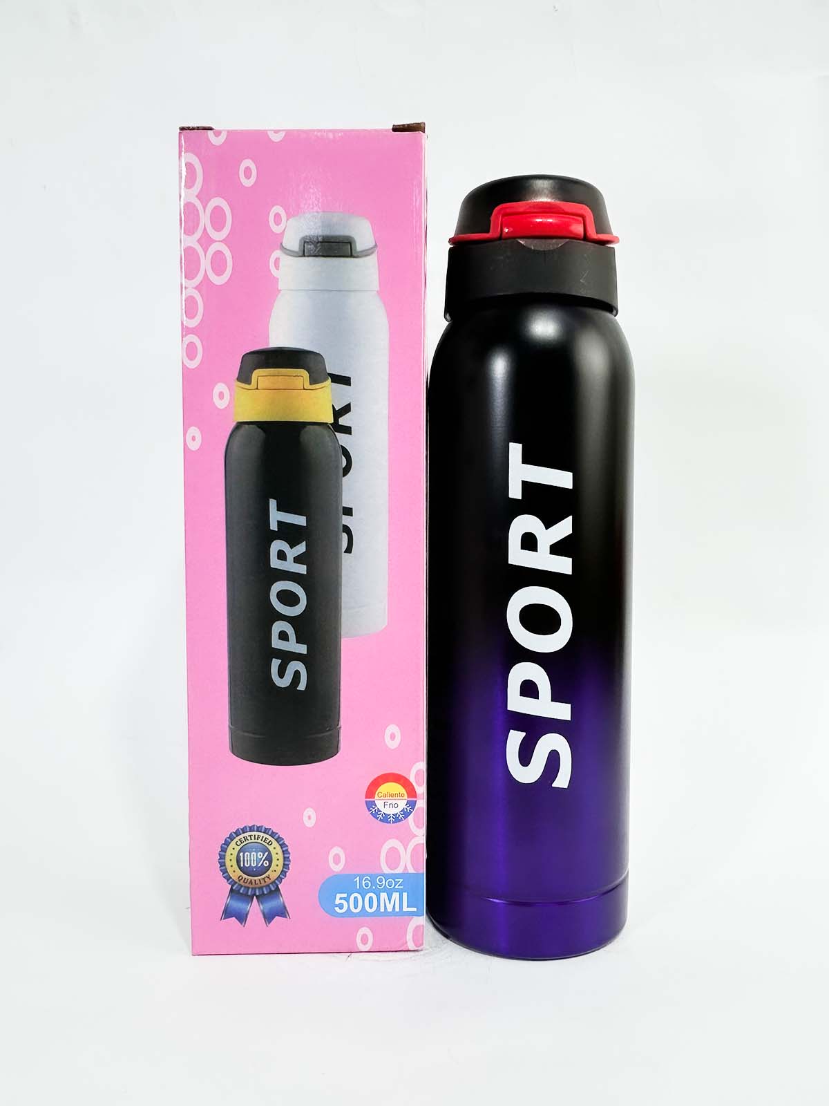 Sport Purple Stainless Steel Bottle 500ML D-68