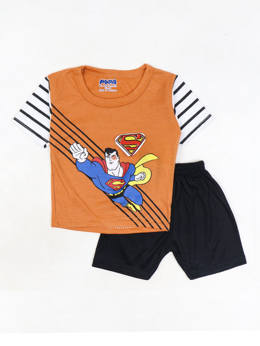 PG Newborn Baba Suit 3Mth - 9Mth Super-Man Orange