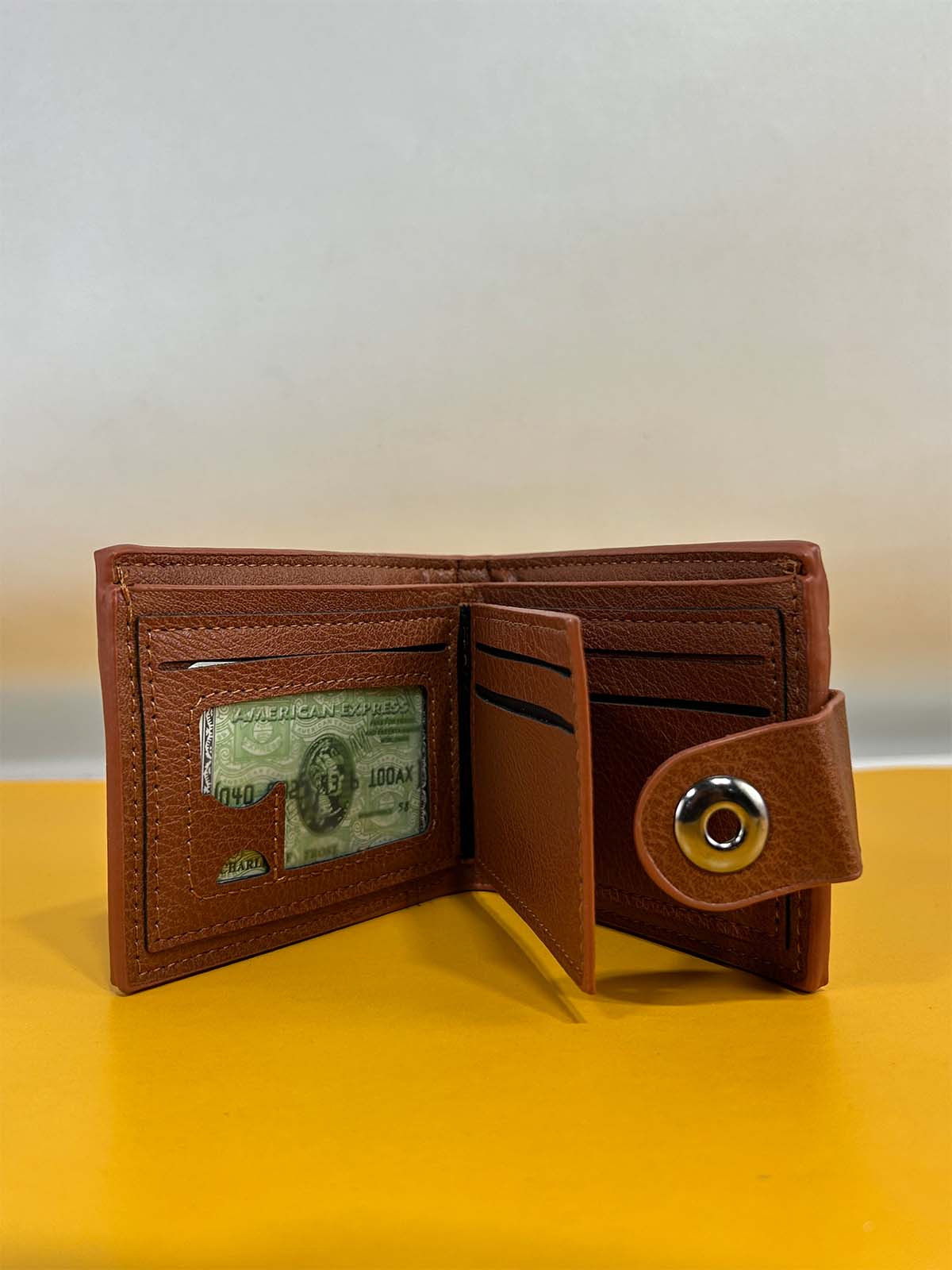 Brown Syn-Leather Wallet For Men MW68