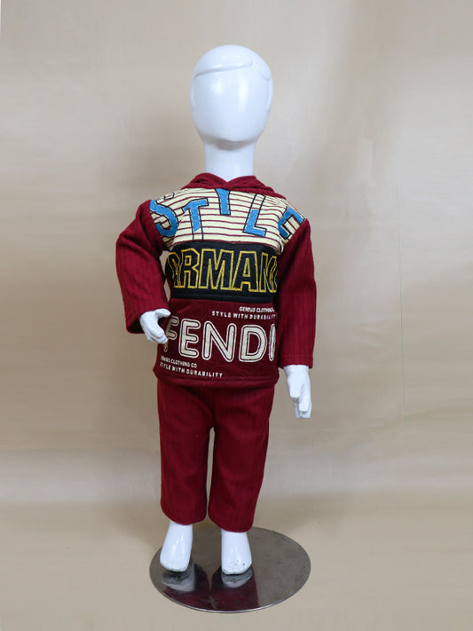 BS14 SF Hooded Kids Suit 1Yr - 4Yr Style Maroon