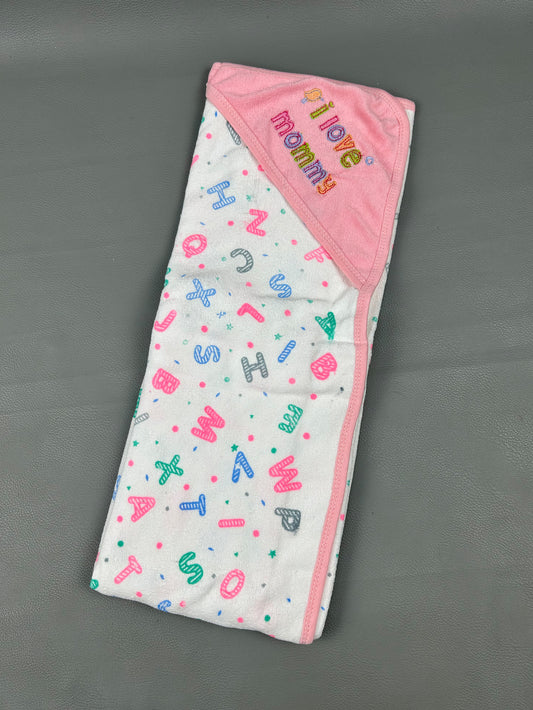 Pink Love Mommy Multidesign Wrapping Sheet For Newborn NWS34