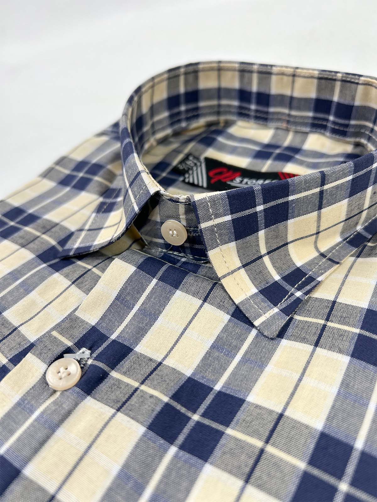 Blue Checks Formal Dress Shirt For Men MFS373