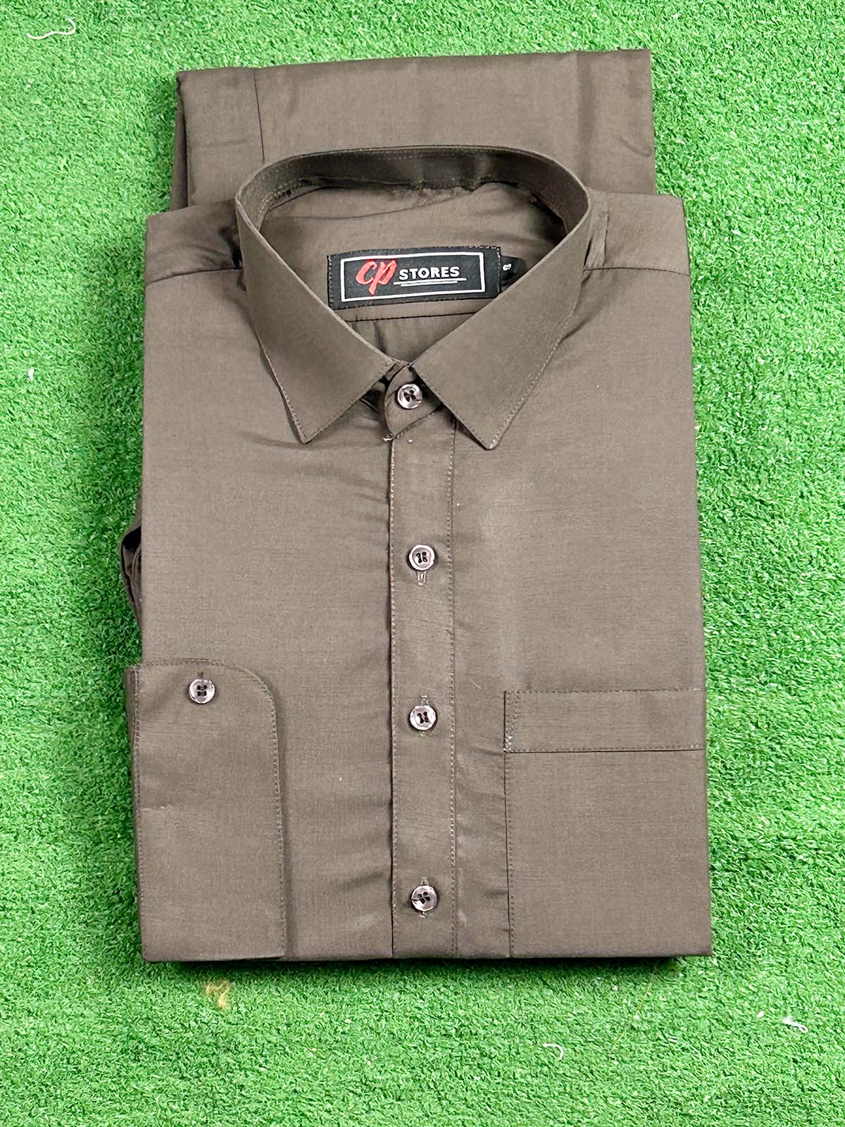 785-6 Brown Stitched Suit Kameez Shalwar For Men MSK277