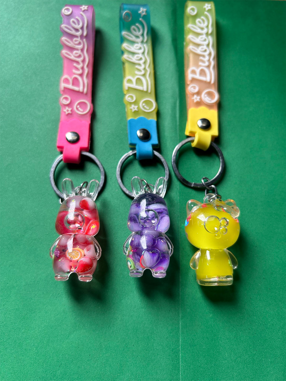 KC32 Pack of 3 Bubble Key Chain Multicolor