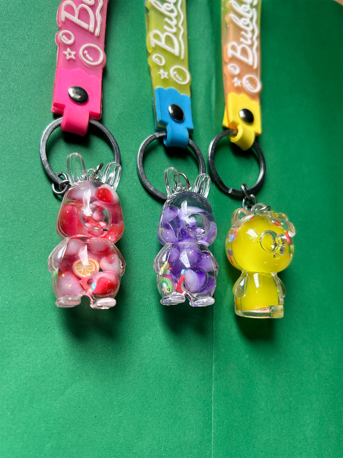 KC32 Pack of 3 Bubble Key Chain Multicolor